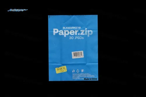 潮流做旧仿旧设计褶皱折痕纸张底纹海报贴图样机PS素材 BlK