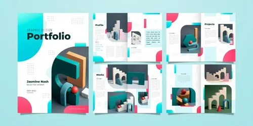 创意渐变工作室简介投资标书个人简历画册模板EPS矢量设计模板