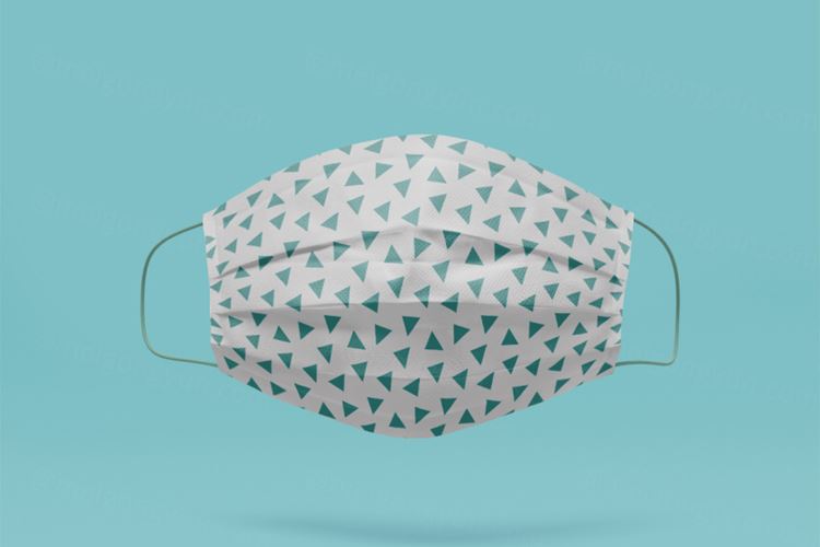 医疗疫情防护口罩图案设计样机PSD模板 Face masks mock-up