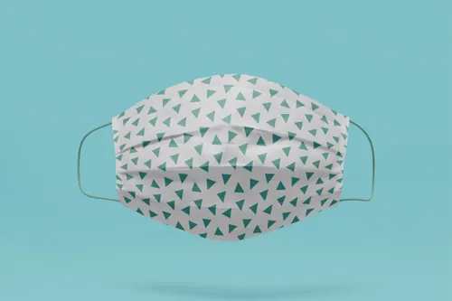 医疗疫情防护口罩图案设计样机PSD模板 Face masks mock-up