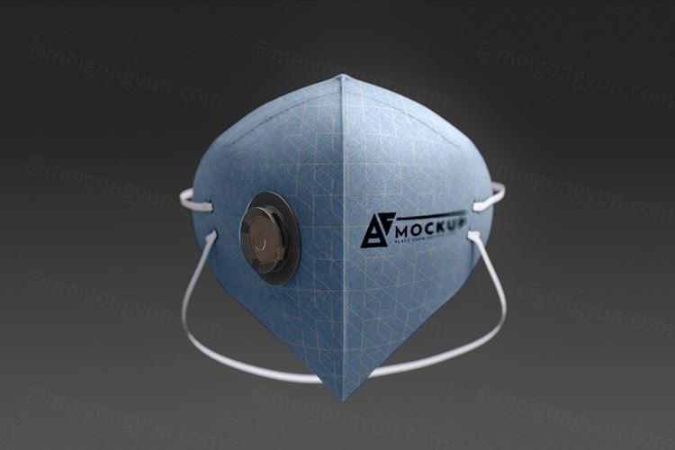 医疗疫情防护口罩图案设计样机PSD模板 Face masks mock-up