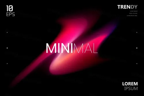 最新电音节夜店流行极简流体模糊渐变背景矢量海报 Fluid Blurred Gradient Background