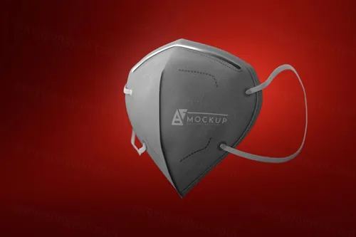 医疗疫情防护口罩图案设计样机PSD模板 Face masks mock-up