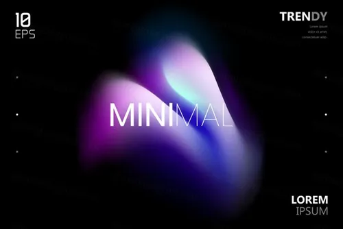 最新电音节夜店流行极简流体模糊渐变背景矢量海报 Fluid Blurred Gradient Background