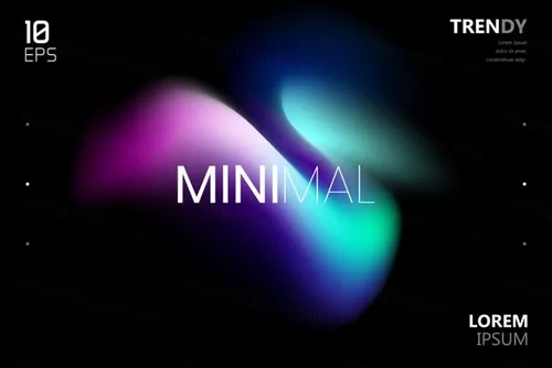 最新电音节夜店流行极简流体模糊渐变背景矢量海报 Fluid Blurred Gradient Background