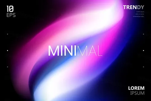 最新电音节夜店流行极简流体模糊渐变背景矢量海报 Fluid Blurred Gradient Background