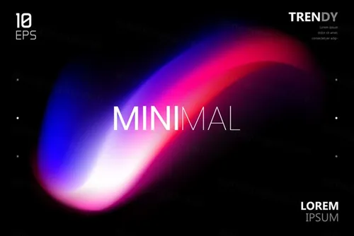 最新电音节夜店流行极简流体模糊渐变背景矢量海报 Fluid Blurred Gradient Background