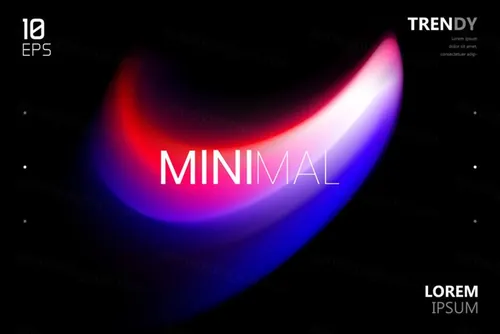 最新电音节夜店流行极简流体模糊渐变背景矢量海报 Fluid Blurred Gradient Background