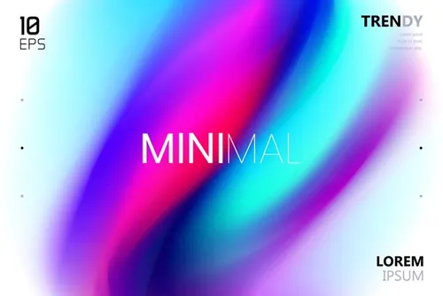 最新电音节夜店流行极简流体模糊渐变背景矢量海报 Fluid Blurred Gradient Background