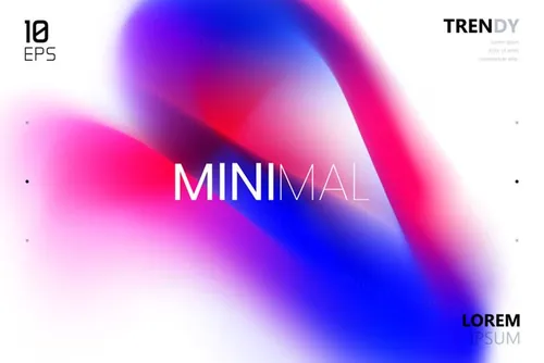 最新电音节夜店流行极简流体模糊渐变背景矢量海报 Fluid Blurred Gradient Background