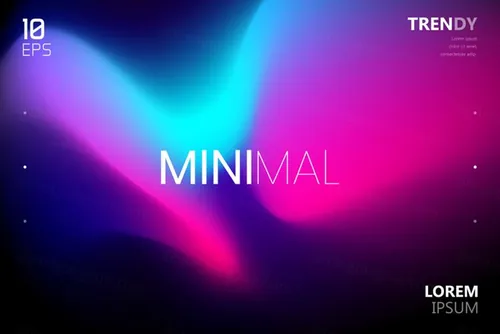 最新电音节夜店流行极简流体模糊渐变背景矢量海报 Fluid Blurred Gradient Background