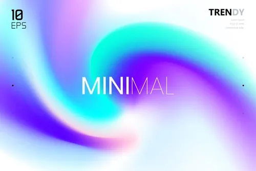 最新电音节夜店流行极简流体模糊渐变背景矢量海报 Fluid Blurred Gradient Background