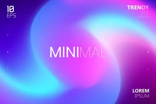 最新电音节夜店流行极简流体模糊渐变背景矢量海报 Fluid Blurred Gradient Background