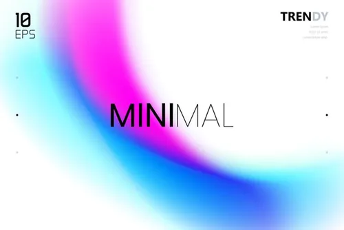 最新电音节夜店流行极简流体模糊渐变背景矢量海报 Fluid Blurred Gradient Background