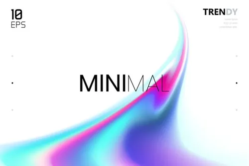 最新电音节夜店流行极简流体模糊渐变背景矢量海报 Fluid Blurred Gradient Background