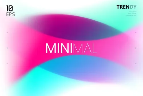 最新电音节夜店流行极简流体模糊渐变背景矢量海报 Fluid Blurred Gradient Background