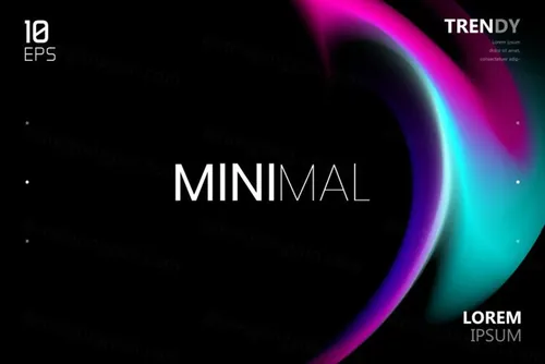 最新电音节夜店流行极简流体模糊渐变背景矢量海报 Fluid Blurred Gradient Background