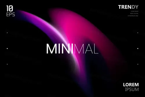 最新电音节夜店流行极简流体模糊渐变背景矢量海报 Fluid Blurred Gradient Background