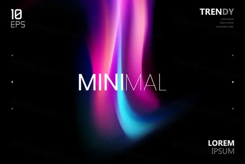 最新电音节夜店流行极简流体模糊渐变背景矢量海报 Fluid Blurred Gradient Background