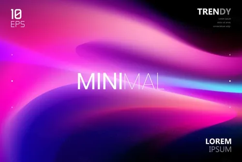 最新电音节夜店流行极简流体模糊渐变背景矢量海报 Fluid Blurred Gradient Background