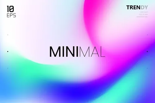 最新电音节夜店流行极简流体模糊渐变背景矢量海报 Fluid Blurred Gradient Background