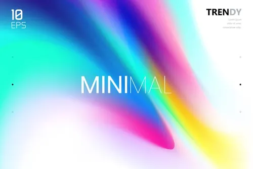 最新电音节夜店流行极简流体模糊渐变背景矢量海报 Fluid Blurred Gradient Background