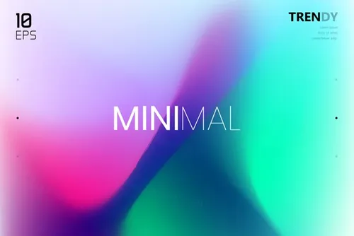 最新电音节夜店流行极简流体模糊渐变背景矢量海报 Fluid Blurred Gradient Background