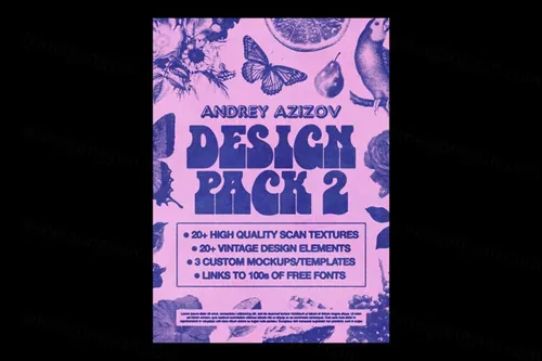 独立设计师Andrey Azizov酸性艺术纹理图案高级字体