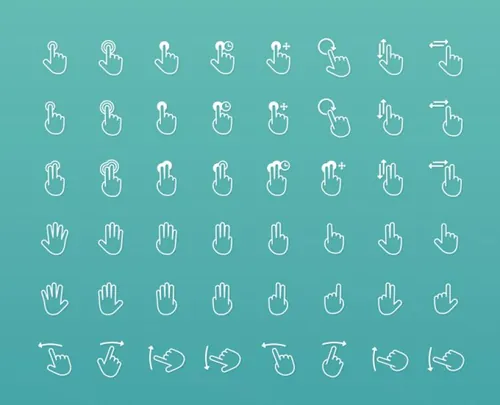 手势触摸手势图标设计素材100+ Touch Gestures Icons
