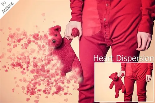 爱心ps特效动作 Heart Dispersion – Ps Acti