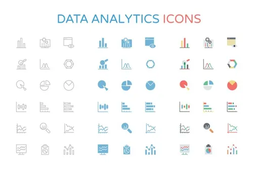 数据分析图表图标设计 Data Analytics Icons