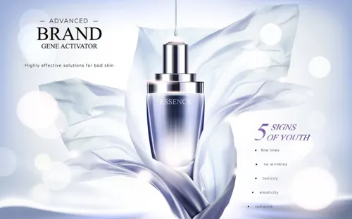 Ai矢量紫色化妆品海报Cosmetic vector Poster