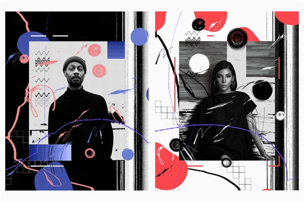 酷炫的海报设计动作下载