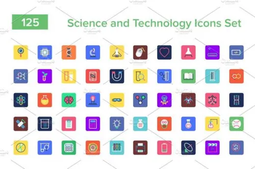 科技图标素材 125 Science and Technology Icons