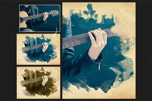 充满活力的水彩效果 – Photoshop 动作