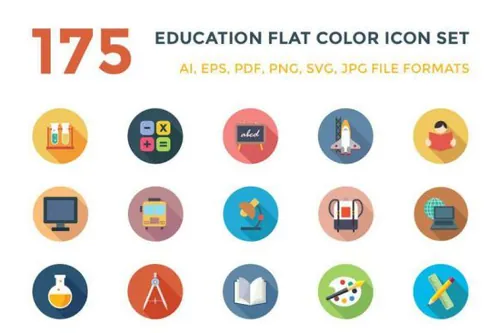 教育矢量图标素材 175 Education Vector Icons