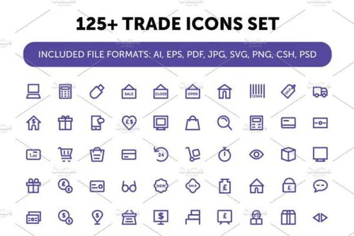 125 贸易图标素材 125  Trade Icons Set