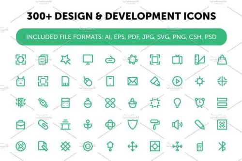 300 设计和开发图标素材 300  Design and Developmen
