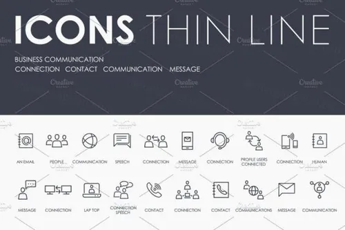 商业沟通矢量图标素材 Business communication icons