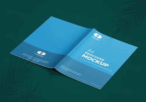 优雅干净的宣传册杂志画册设计提案样机PSD模板 Elegant brochure mockup