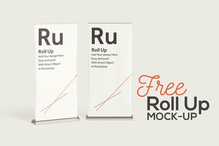 Roll Up Banners Mock-up 易拉宝展示贴图