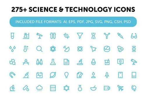 275 科学技术图标素材 Science and Technology Icon