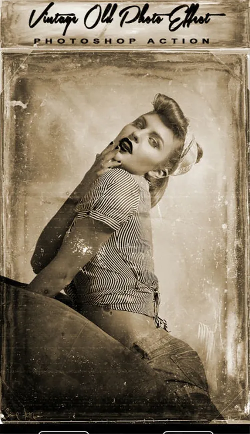 复古旧照片效果Photoshop动作下载