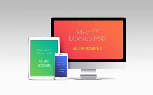 苹果设备模型PSD贴图模板Apple Devices PSD Mockup Templates