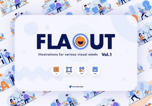 网站设计线框图设计套件FLAOUT