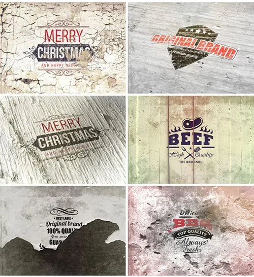 复古标志展示贴图模型Vintage Logo Mockup