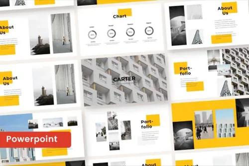 时尚高端简约多用途的高品质提案powerpoint幻灯片演示模板