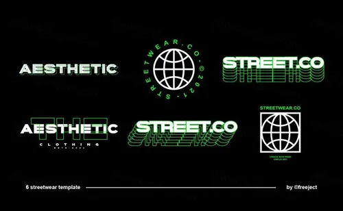 高质量酸性艺术未来派街头潮牌服饰文字效果PSD模板合辑 St