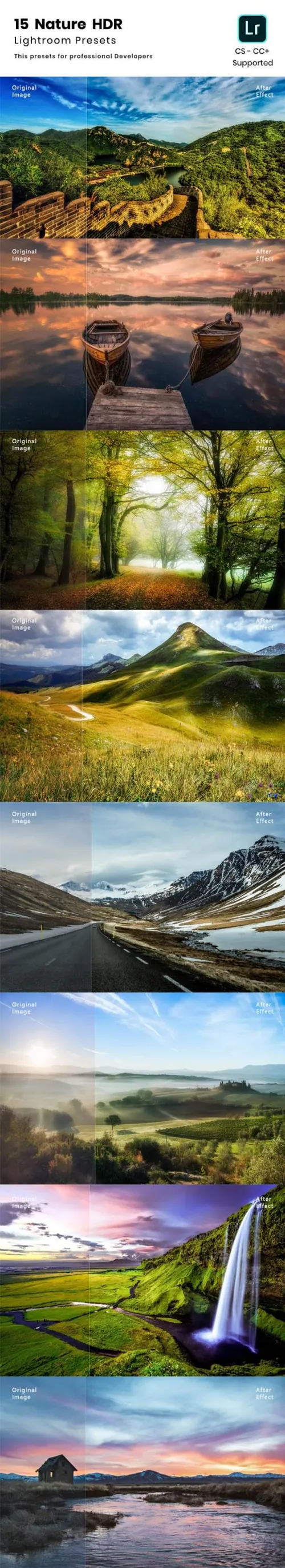 15个自然景观HDR Lightroom预设Nature HDR Lightroom preset