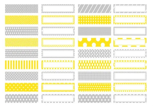 日系卡通便利贴纸卡通矢量图案